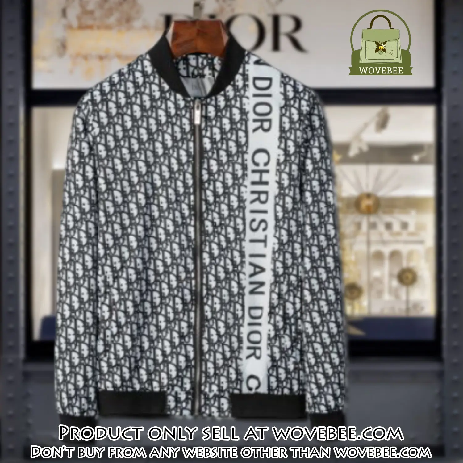 Dior luxury brand varsity zipper jacket vst1074 wvb1317366